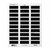 Schwarz-Modern-Minimal-White-Business-Label (Vorne)