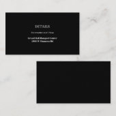 Schwarz-modern-Minimalistische Hochzeitsszenarien Begleitkarte (Vorne/Hinten)