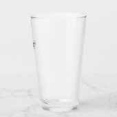 Schwarz-Modern-Monogramm Glas (Links)
