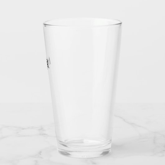 Schwarz-Modern-Monogramm Glas (Links)