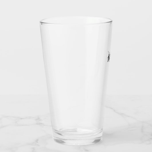 Schwarz-Modern-Monogramm Glas (Rechts)