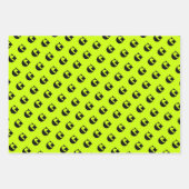Schwarz-Modern-Monogramm | Neongelb Limon Geschenkpapier Set (Vorderseite 3)