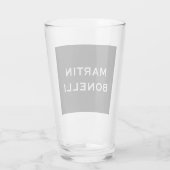 Schwarz Modern Schlicht Minimalistisch Glas (Rückseite)