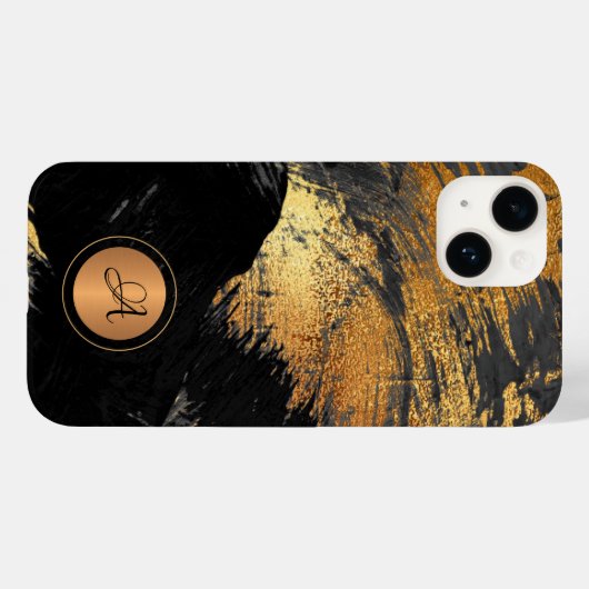 Schwarz, modern und abstrakt Case-Mate iPhone hülle (Rückseite (Horizontal))