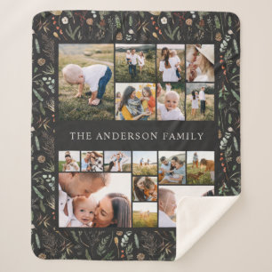 Schwarz, modern und elegant, 17 Foto botanische Pa Sherpadecke