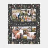 Schwarz, modern und elegant, botanische Pampas aus Fleecedecke (Vorderseite)