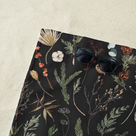 Schwarz, modern und elegant, botanische Pampas aus Strandtuch (Beispiel)