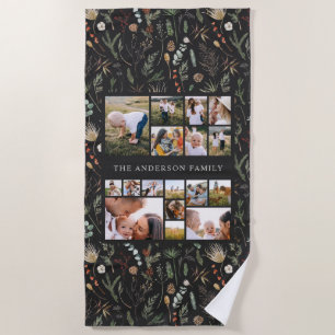 Schwarz, modern und elegant, botanische Pampas aus Strandtuch