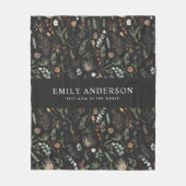 Schwarz, modern und elegant fleecedecke (Vorderseite)