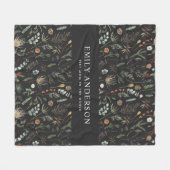 Schwarz, modern und elegant fleecedecke (Vorderseite (Horizontal))