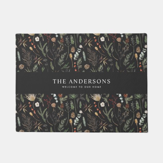 Schwarz, modern und elegant fußmatte (Vorderseite)