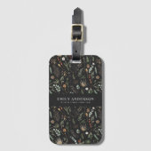 Schwarz, modern und elegant gepäckanhänger (Vorderseite Vertikal)