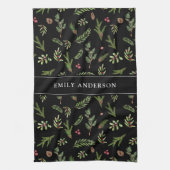 Schwarz, modern und elegant geschirrtuch (Vertikal)