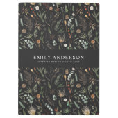 Schwarz, modern und elegant klemmbrett (Rückseite)