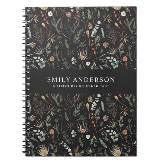 Schwarz, modern und elegant notizblock (Vorderseite)