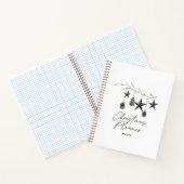 Schwarz, modern und elegant, Weihnachten Notizblock (Innenseite)