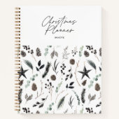 Schwarz, modern und elegant, Weihnachten Notizblock (Vorderseite)