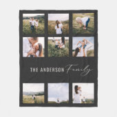 Schwarz, modern und minimalistisch, einfach 9 Foto Fleecedecke (Vorderseite)