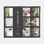 Schwarz, modern und minimalistisch, einfach 9 Foto Fleecedecke (Vorderseite (Horizontal))