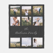 Schwarz, modern und minimalistisch, einfach 9 Foto Fleecedecke (Vorderseite)