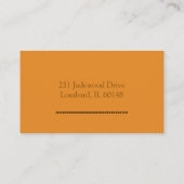 Schwarz, modern und stilvoll visitenkarte (Rückseite)