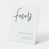 Schwarz | Moderne handgeschriebene Script-Gastgesc Sockelschild (Vorderseite)