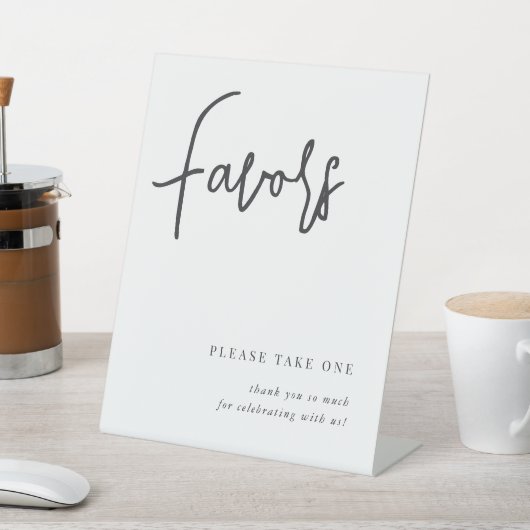 Schwarz | Moderne handgeschriebene Script-Gastgesc Sockelschild (In SItu)