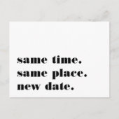 Schwarz | Moderne Hochzeitserklärung Ankündigungspostkarte (Vorderseite)