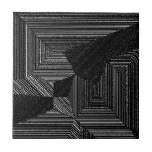 Schwarz-Moderne Linie Fliese (Vorderseite)