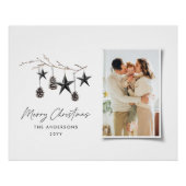 Schwarz-Moderne Skandale elegante Drehbuch Weihnac Poster (Vorderseite)