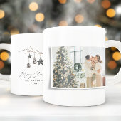 Schwarz-Moderne Skandale elegante Drehbuch Weihnac Tasse