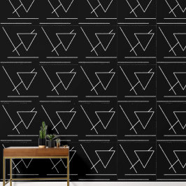 Schwarz Moderner Chic Minimalistisch Tapete
