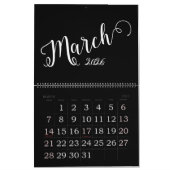 Schwarz | Moderner, minimalistischer Kalender (Mär 2027)