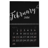 Schwarz | Moderner, minimalistischer Kalender (Feb 2027)