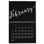 Schwarz | Moderner, Minimalistischer Kalender (Feb 2027)