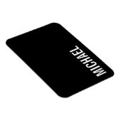 Schwarz Moderner Minimalistischer Personalisierter Magnet (Rechte Seite)