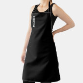 Schwarz Moderner Minimalistischer Personalisierter Schürze (InSitu)