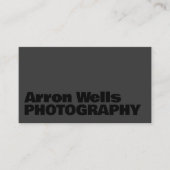 Schwarz - Moderner, mutiger QR-Code Visitenkarte (Vorderseite)