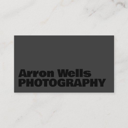 Schwarz - Moderner, mutiger QR-Code Visitenkarte (Vorderseite)