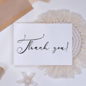 Schwarz-Modernes, einfaches Skript Dankeskarte