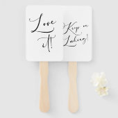 Schwarz Modernes einfaches Skript sagt Ja zum Klei Fächer (Vorne und Hinten)