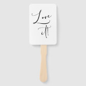 Schwarz Modernes einfaches Skript sagt Ja zum Klei Fächer (Vorderseite)