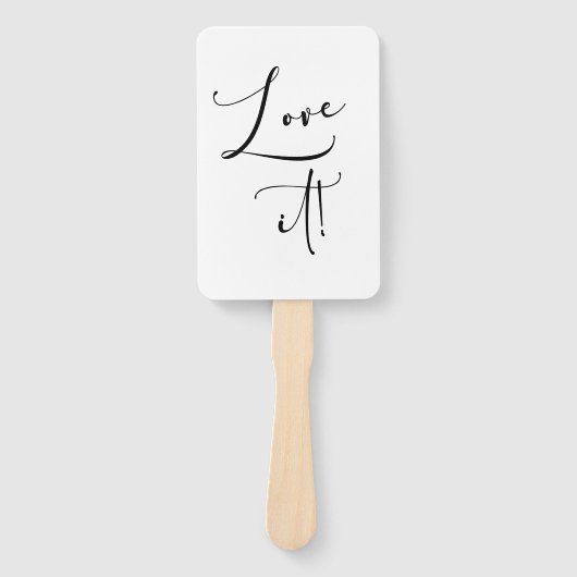 Schwarz Modernes einfaches Skript sagt Ja zum Klei Fächer (Vorderseite)