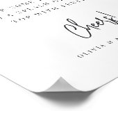 Schwarz | Modernes handgeschriebenes Script Mimosa Poster (Ecke)