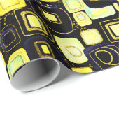 Schwarz | Modernes Imitat Glitzer & Opal Wrapping Geschenkpapier (Rolleneckpunkt)