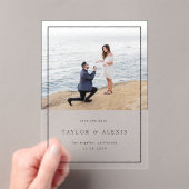 Schwarz-modernes Minimalistisch-Frame-Foto Acryleinladungen (Insitu (Handheld))