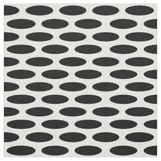 Schwarz Modernes Oval Stoff (Muster)