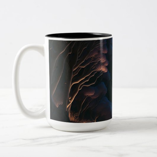 Schwarz & Mond Zweifarbige Tasse (Links)