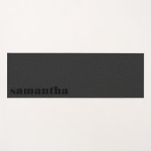 Schwarz monochrome Art-Deco-Muster Monogram Yogamatte (Vorderseite (Horizontal))