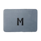 Schwarz-Monogramm Badematte (Vorderseite)